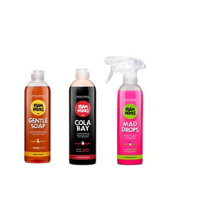 Набор для трехфазной мойки Gentle Soap Amber & Tabaco + Cola Bay+Mad Drops Raspberry