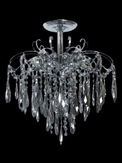 Люстра потолочная Lanbos, 5 ламп Е14, 200 Вт, до 18 кв м, серебро