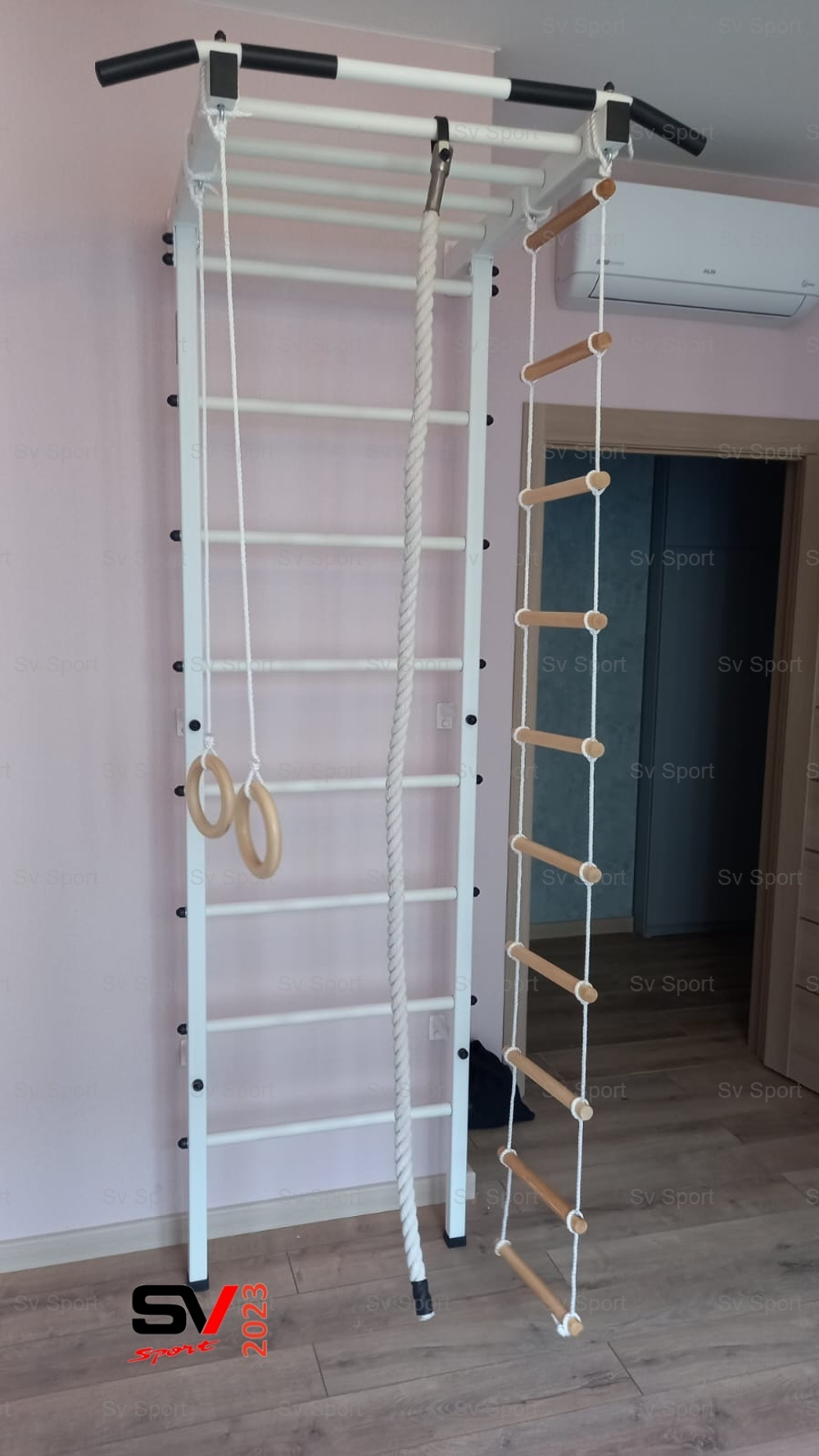 Монтаж шведской стенки Sv Sport в пеноблочные, газоблочные стены