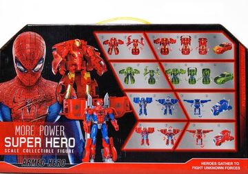 Бластер Super Hero + Трансформер Человек паук