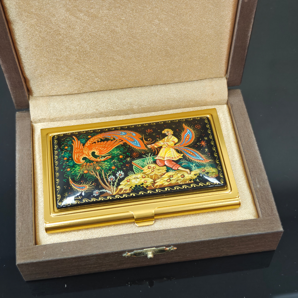 Визитница "Иван-царевич и Жар-птица" (роспись Палех)