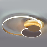 Светодиодный светильник 85Вт, 3798Лм, 3000К-5700К, Ra>80, ИК-пульт, плавная регулировка мощности, изменение цветовой температуры, яркость 50%, ночник, металл/акрил, золото/кофе