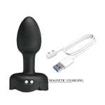 Анальная вибропробка Baile Pretty Love Olman – LED-подсветка, 8,8 см