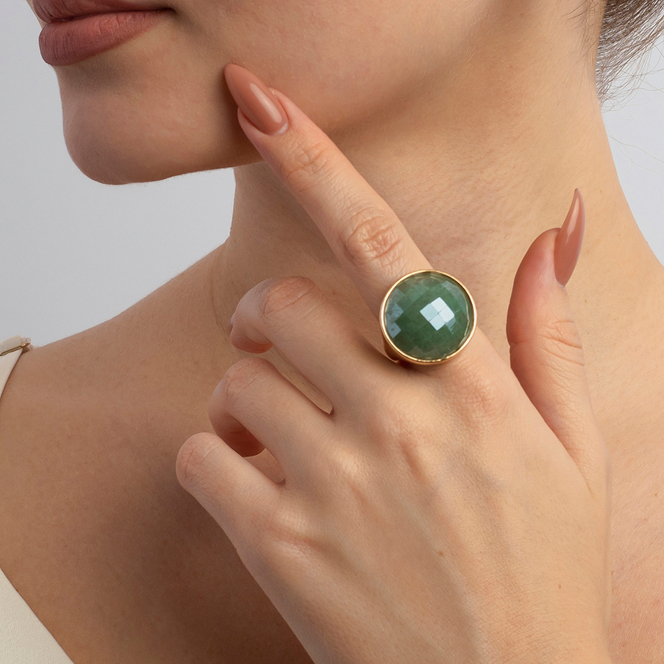 Кольцо Possebon pearl green quartz 18 мм K1155.16/18.0 G/G