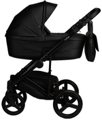 Детская коляска Indigo Lamar 2 в 1 La08 черная кожа