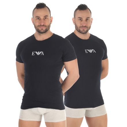 Набор мужских футболок 2в1 темно-синий Emporio Armani 111267_CC715 27435