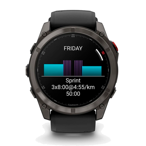 Умные часы Garmin Fenix 8 Pro, 51mm, Amoled Sapphire Titanium Carbon Gray (010-03199-01)