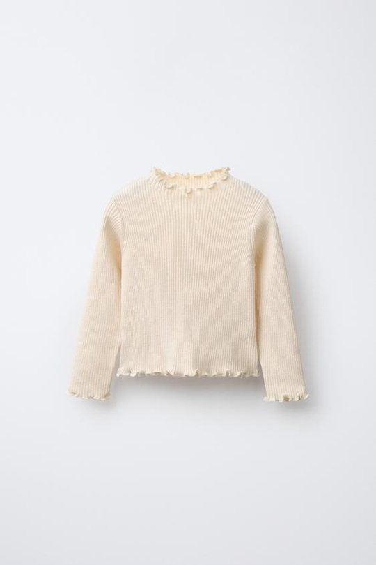 ZARA ЛОНГСЛИВ В РУБЧИК, СЛОНОВАЯ КОСТЬ