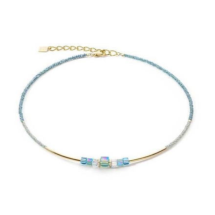 Колье Coeur de Lion Turquoise 5042/10-0600 цвет голубой, золотой