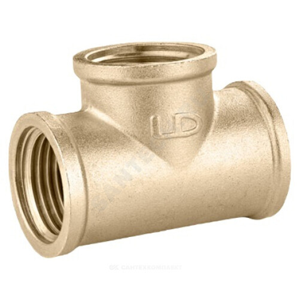 Тройник латунь Ду 25 (1") ВР LD LD.65.514.25