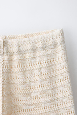 ZARA БРЮКИ WIDE LEG КРЮЧКОМ, ЭКРЮ