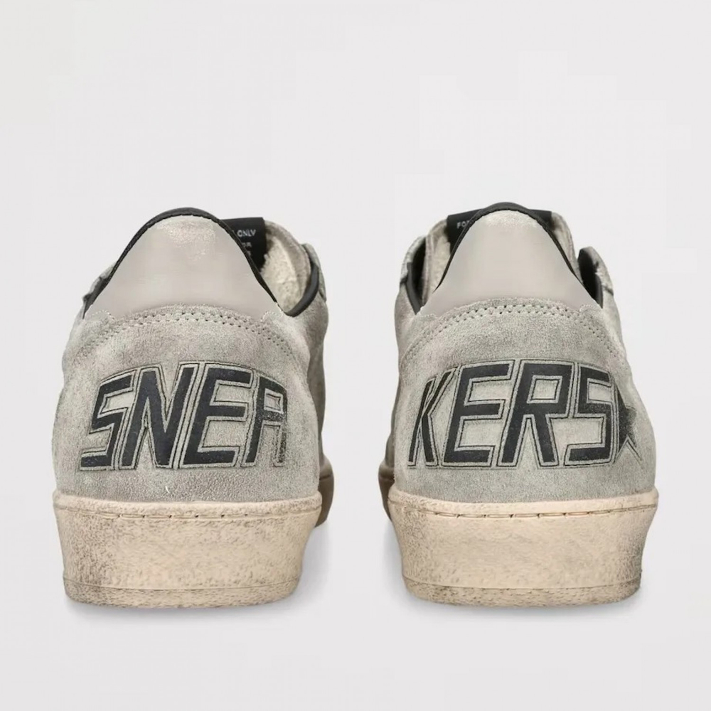 Golden Goose Ball Star / Замша серая / серая звезда муж