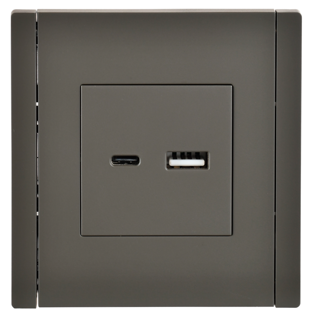 FORTE&PIANO Розетка USB A+C 3,1А FP350 серый IEK