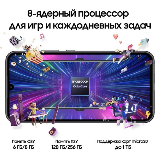 Смартфон Samsung Galaxy A34 8/128Gb Черный
