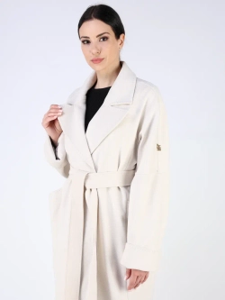 Пальто демисезонное оверсайз с поясом