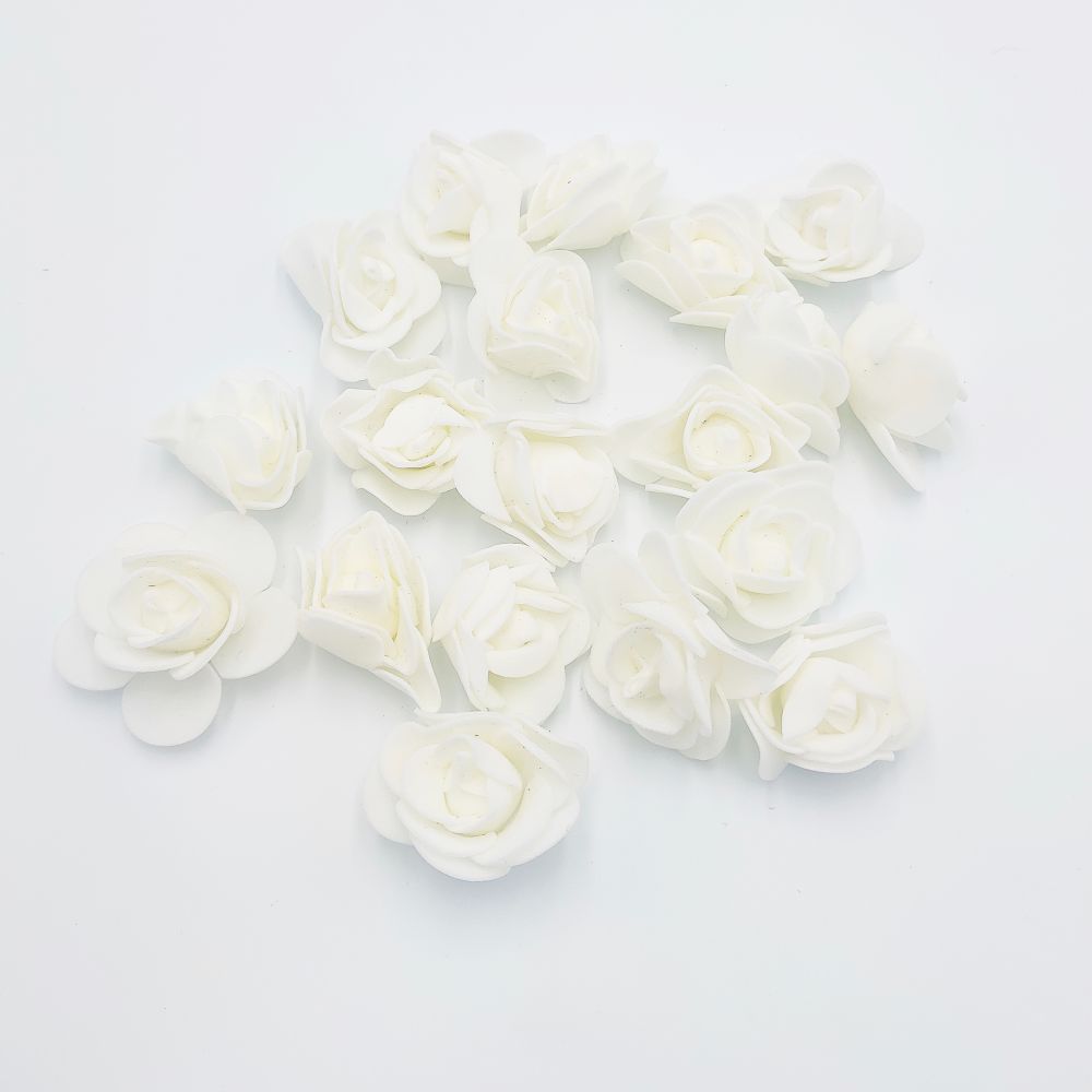 `Цветы из фоамирана 35 мм, цвет: 02 кремовый