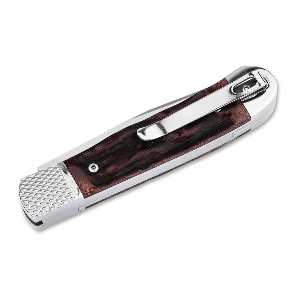 Автоматический нож Boker 01BP0029 Hidden Release Trapper Appaloosa Bone
