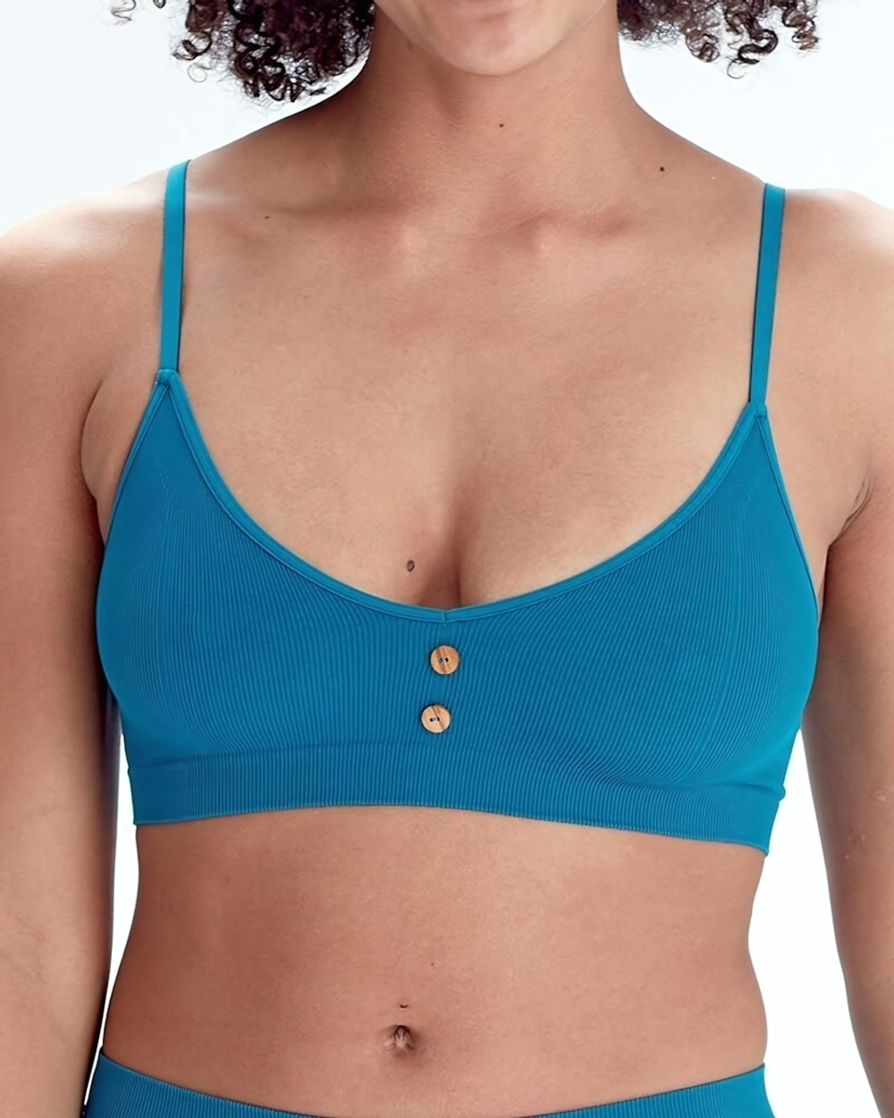 Эко-бюстгальтер в мелкий рубчик Eco-wear (Размер: S-M) (Цвет: желтый)