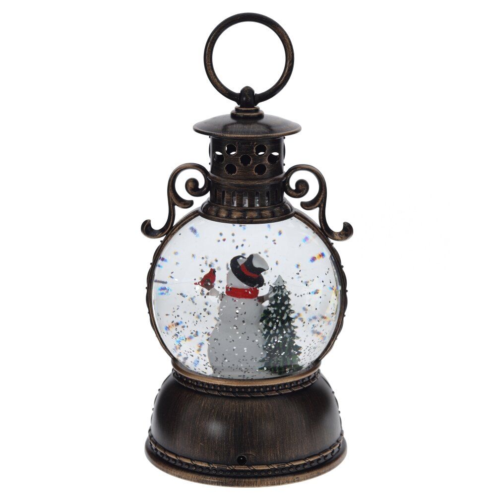 GAEM Изделие декоративное "Фонарь" (подсвет, муз, вьюга, 3хААА н/п +USB), D 10 см, L11 W11 H24 см