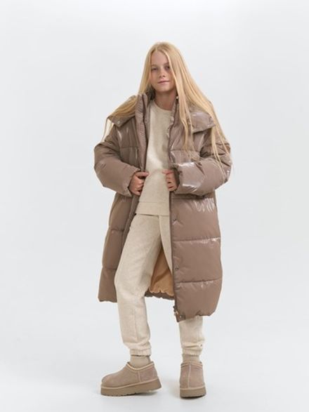 Куртка зимняя дутая "Кокос" удлиненная 7+