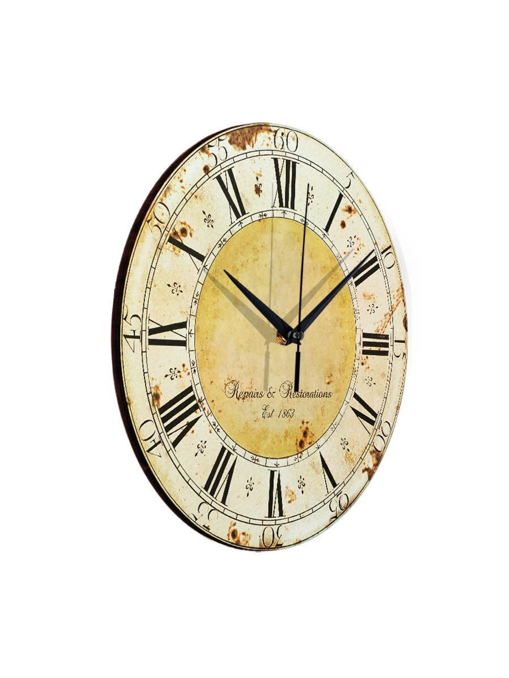 Часы настенные деревянные IDEAL "ВИНТАЖ", 30 см, бесшумные