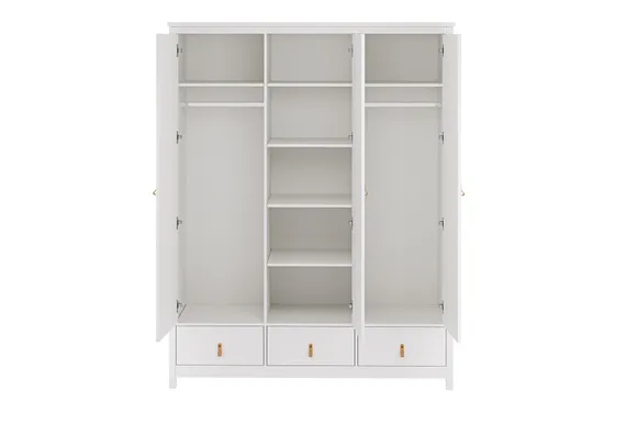 Шкаф Wood 3-х створчатый (белый)