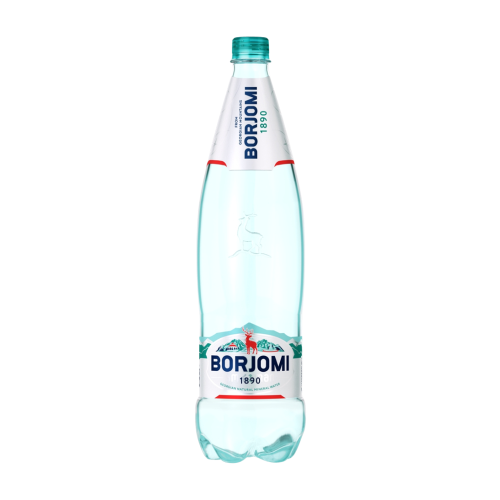Вода минеральная природная лечебно-столовая питьевая Borjomi газированная, 1.25л