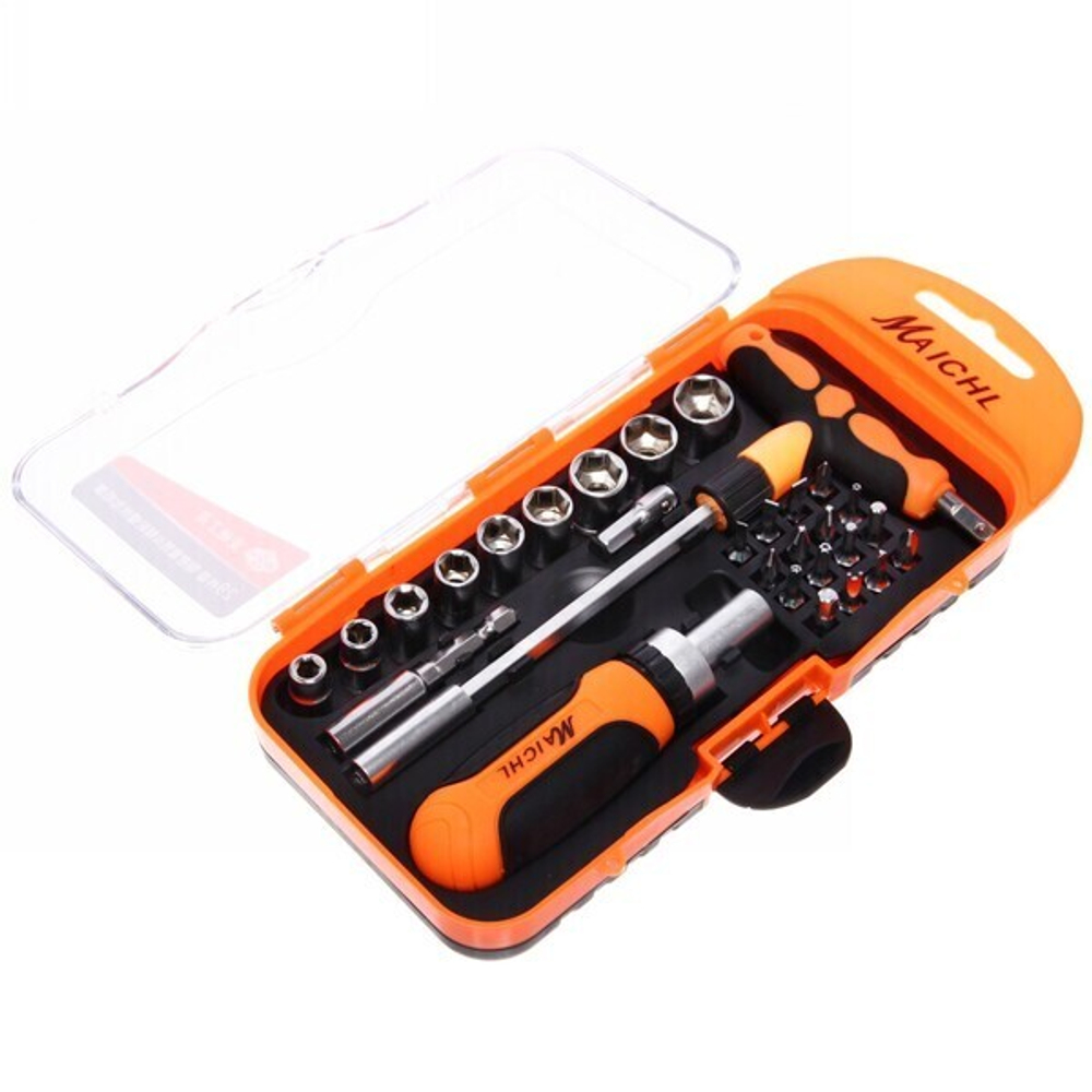 Набор универсальный, отвертка со сменными насадками, 29 предметов 8815