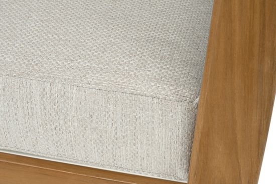 "Сидней" кресло плетеное из роупа, основание тик, каркас алюминий бежевый, роуп бежевый, ткань бежевая