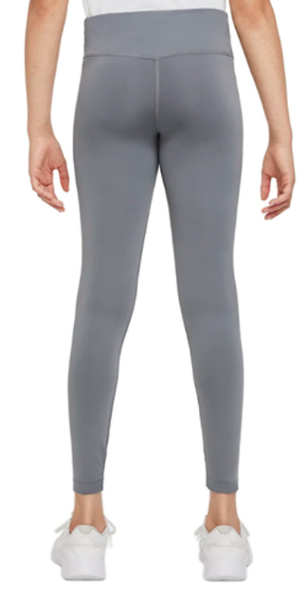 Брюки для девочки Nike Girls Dri-Fit One Legging - smoke grey/white