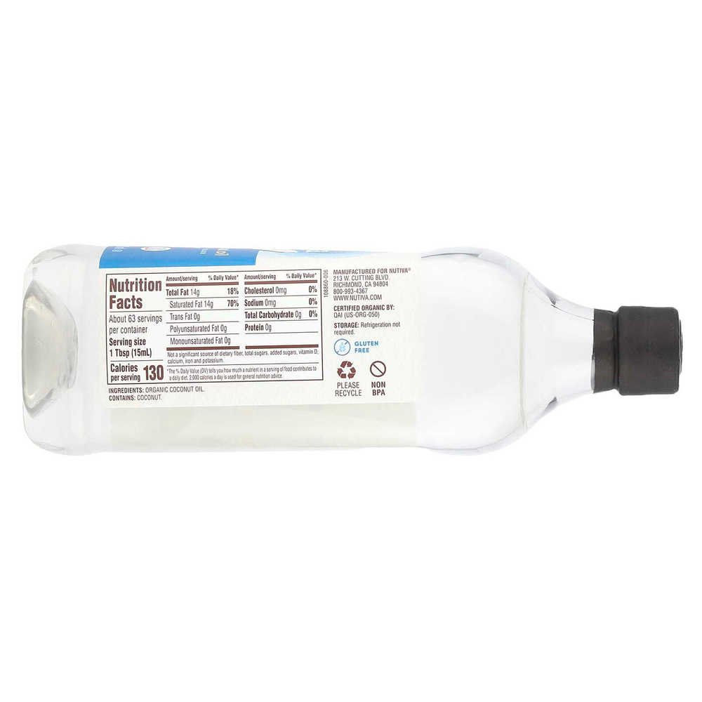 Nutiva, жидкое органическое кокосовое масло, 946 мл (32 жидк. унции)