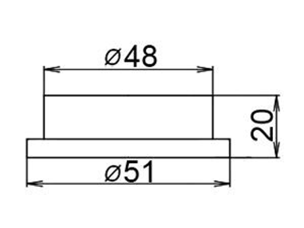 Заглушка для труб 50мм/51мм