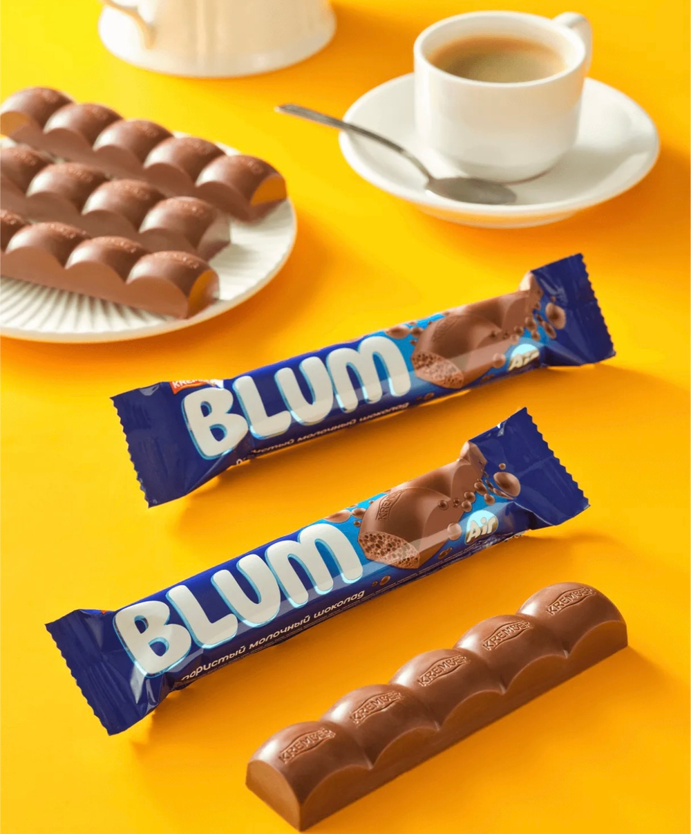 Шоколад пористый Блюм/BLUM 30г. (25руб./шт.) (40) ГЛОБАЛ ШОКОЛАД