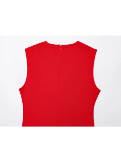 Платье миди с разрезом