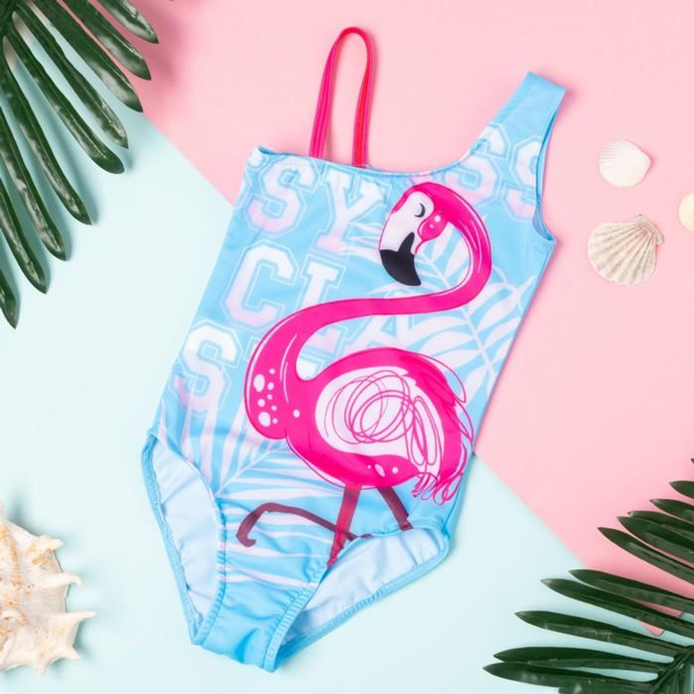 Купальник детский "Фламинго", рост 110-116 (32), голубой (KAFTAN)