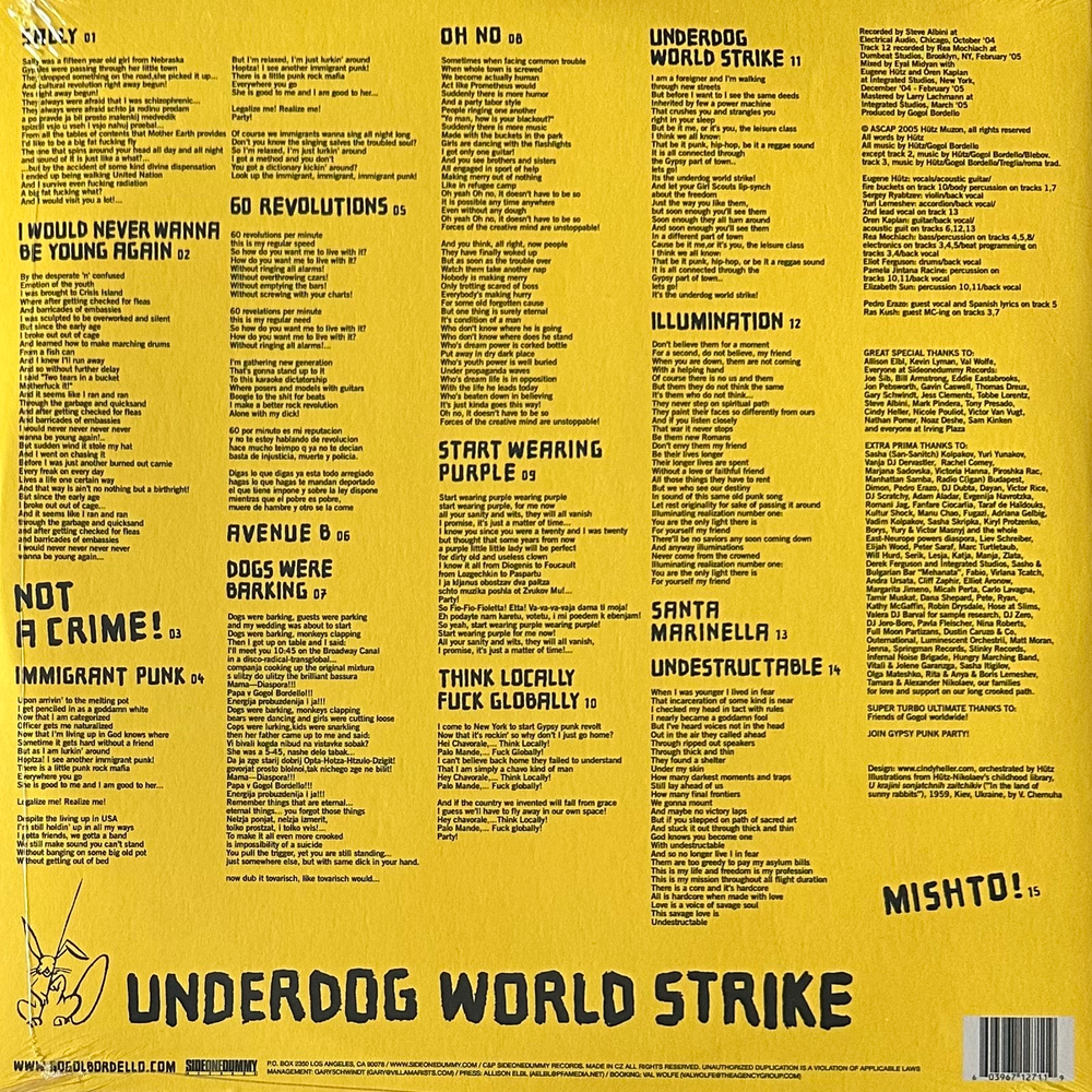 Gogol Bordello ‎– Gypsy Punks (Underdog World Strike) 2LP (Европа 2015г.)