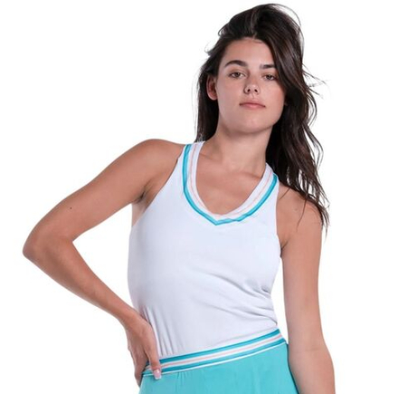 Топ теннисный Lucky in Love Oasis Stripe - white