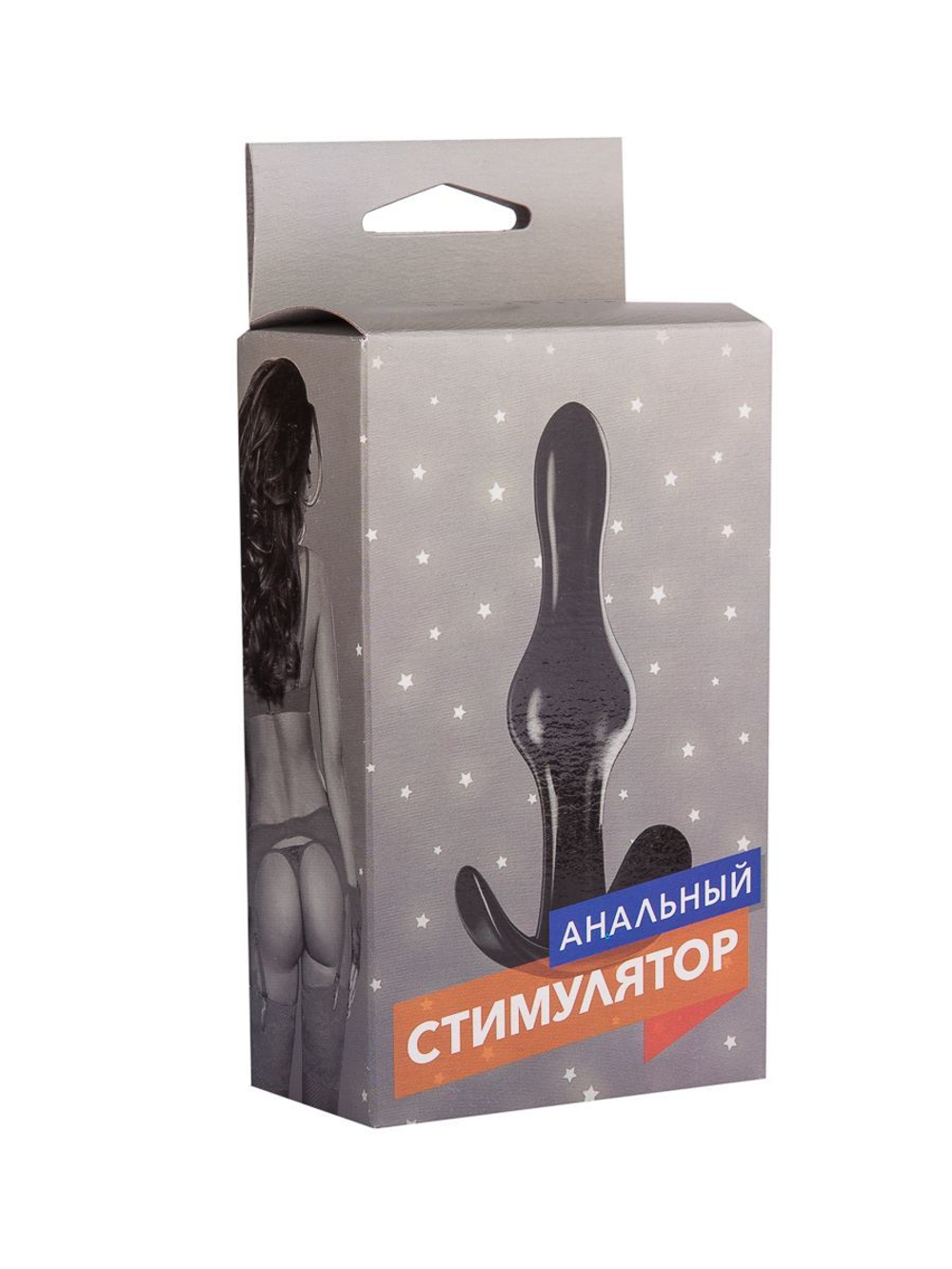 Черная анальная пробка с зауженным кончиком - 9 см.