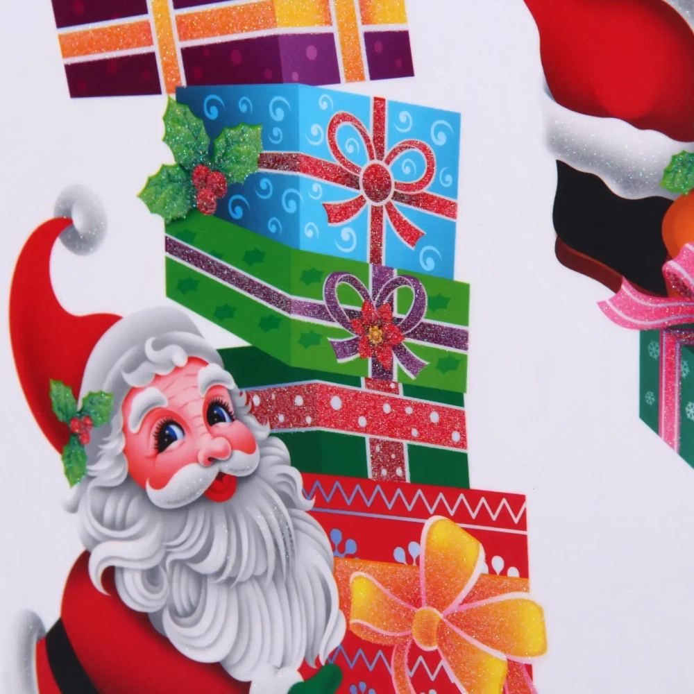 Наклейка на стекло «Зимняя радость» 41*29 см, микс