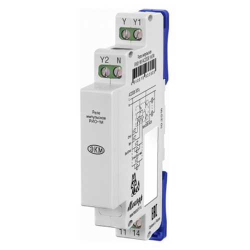 Импульсное реле освещения РИО-1М 16А 230В АС на DIN-рейку Меандр 4680019911113