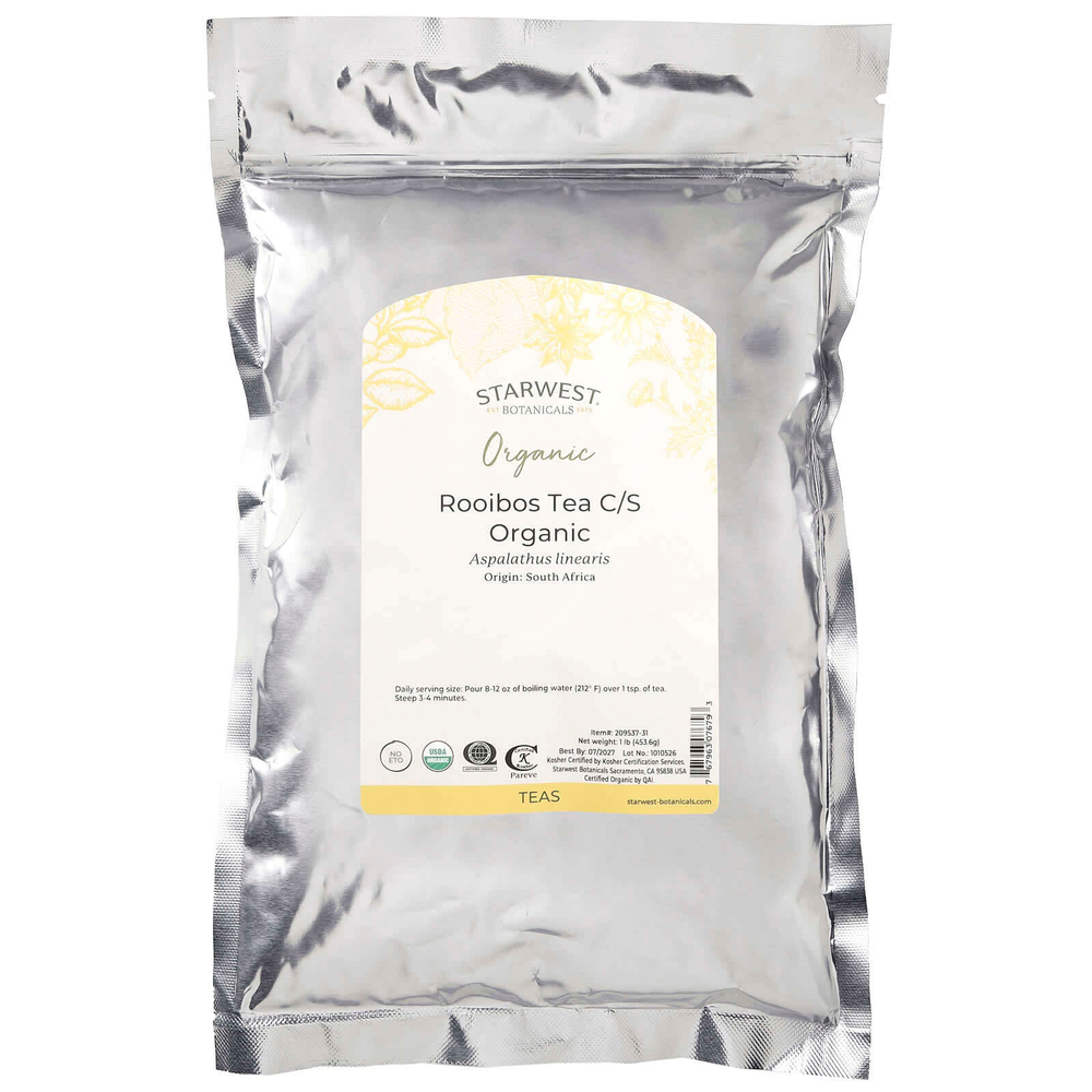 Starwest Botanicals, органический чай ройбуш C/S, 453,6 г (1 фунт)