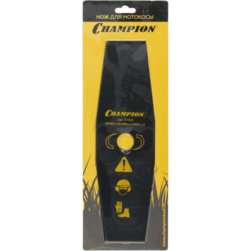 Нож CHAMPION для триммера 2-х зубчатый d=305*25.4mm   C5118