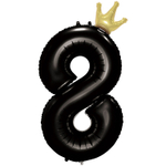 Шар фольгированный Цифра 8 115 см (Черный)