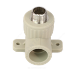 Угольник PP-R комбинированный серый Дн 25х1/2" НР с креплением VALFEX 10121025Г