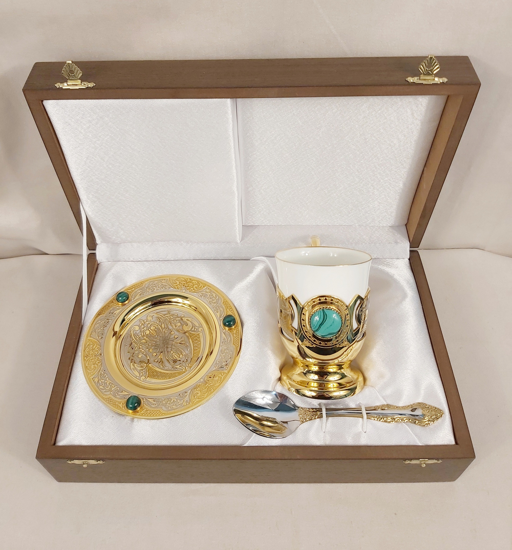 Кофейный набор "Роскошный малахит" - 5