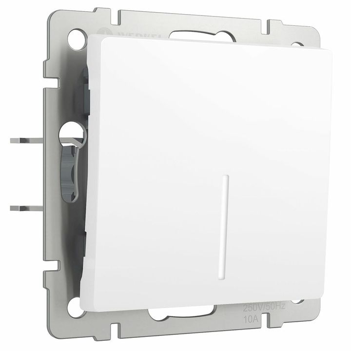 Выключатель одноклавишный Werkel с подсветкой белый матовый W1110161 4690389184567