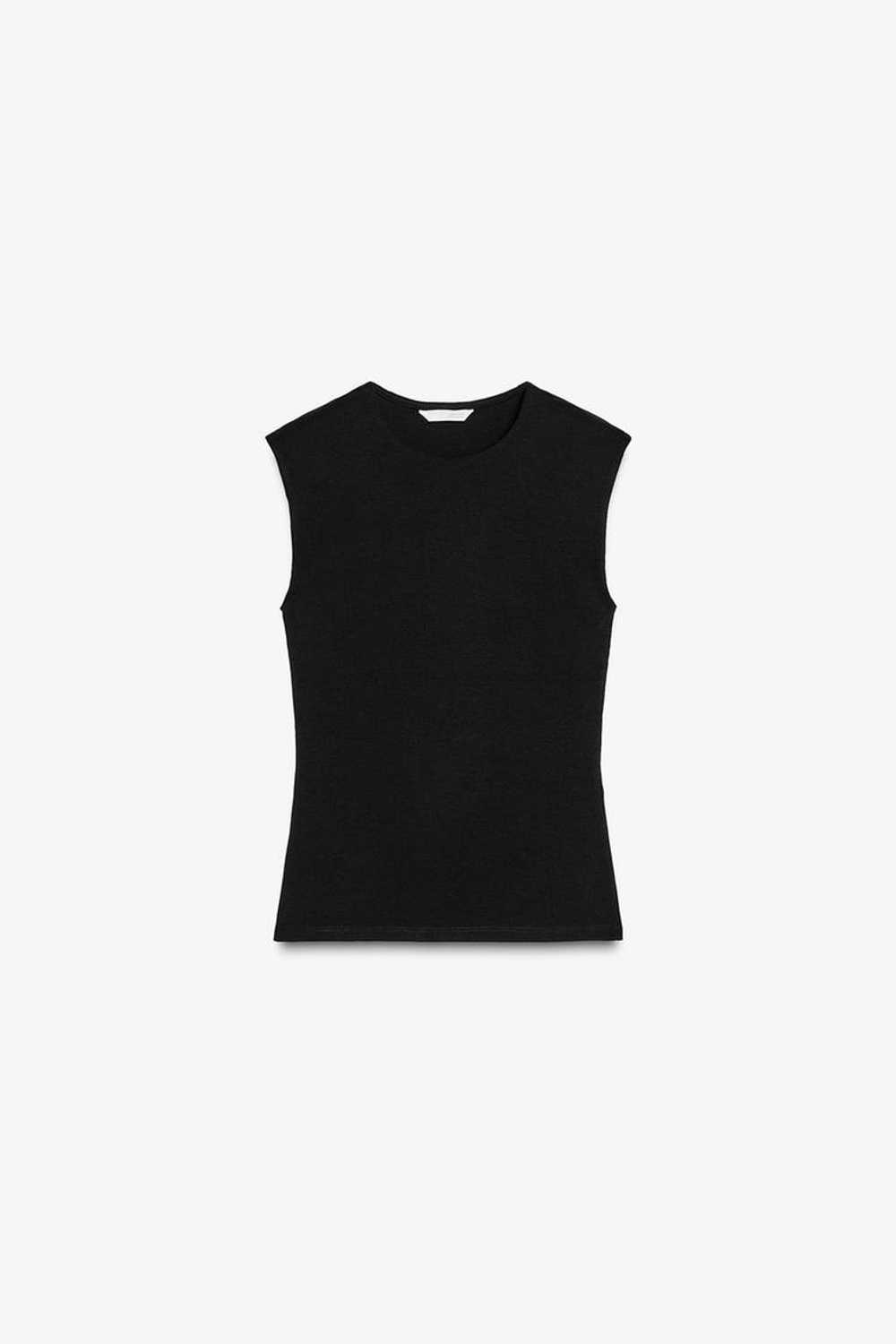 ZARA ТОП БЕЗ РУКАВОВ, ЧЕРНЫЙ