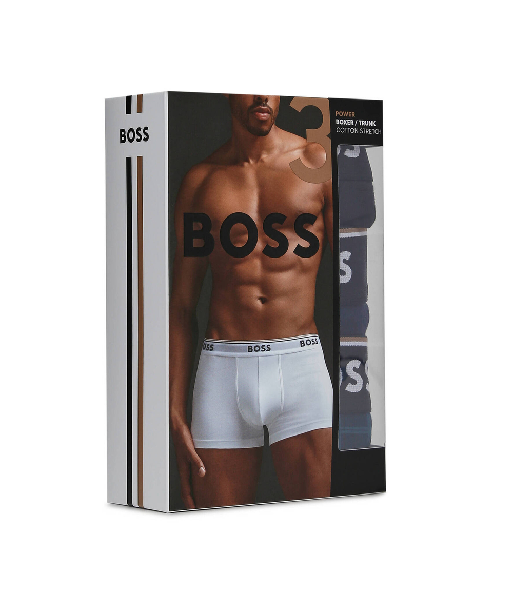 трусики-боксеры 3 шт. trunk 3p power desig BOSS BLACK - темно-синий(50483639)