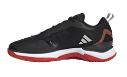 Женские теннисные кроссовки Adidas Avacourt Clay - core black/taupe met/better scarlet