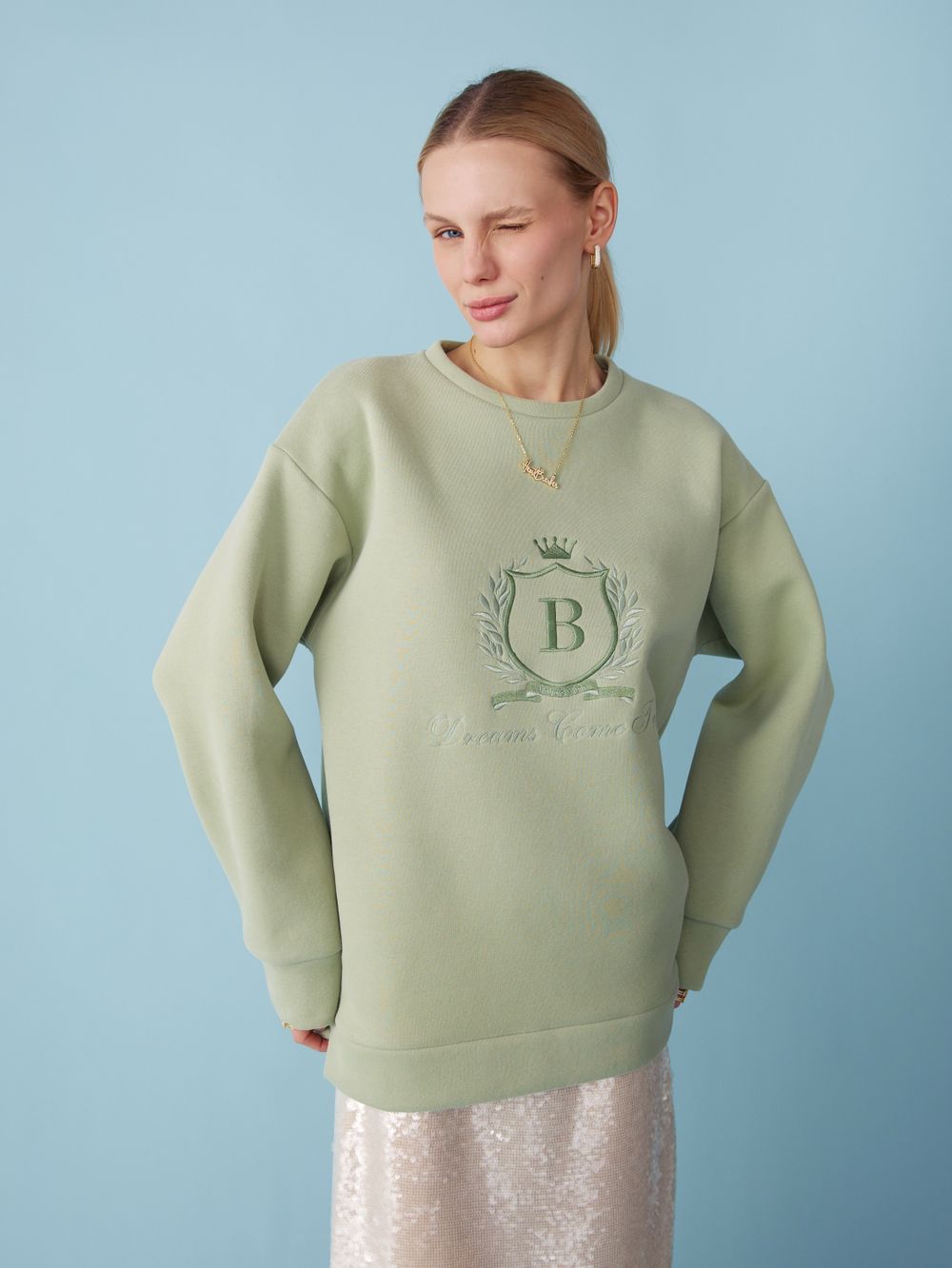 СВИТШОТ MAKE A WISH PISTACHIO